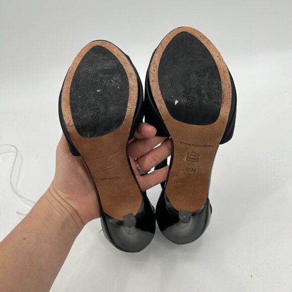 DONALD J. PLINER Black Parvis Zip Up Peep Toe High Heels Shoes Size 8.5 - Picture 10 of 11